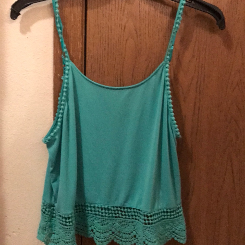 Aqua blue tank top